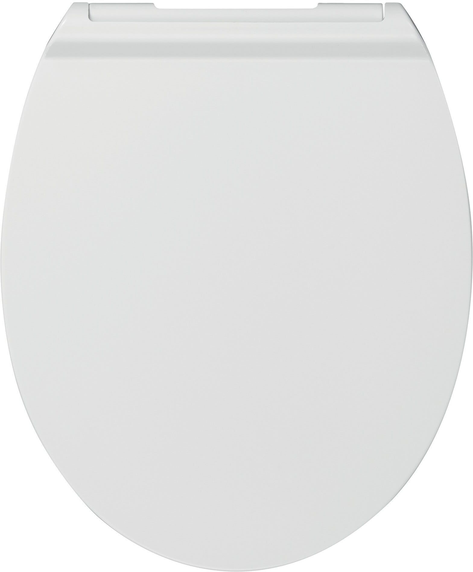 Tecnomat COPRIWATER UNIVERSALE OVALE SLIM IN TERMOINDURENTE BIANCO CON CERNIERE ACCIAIO SOFT CLOSE