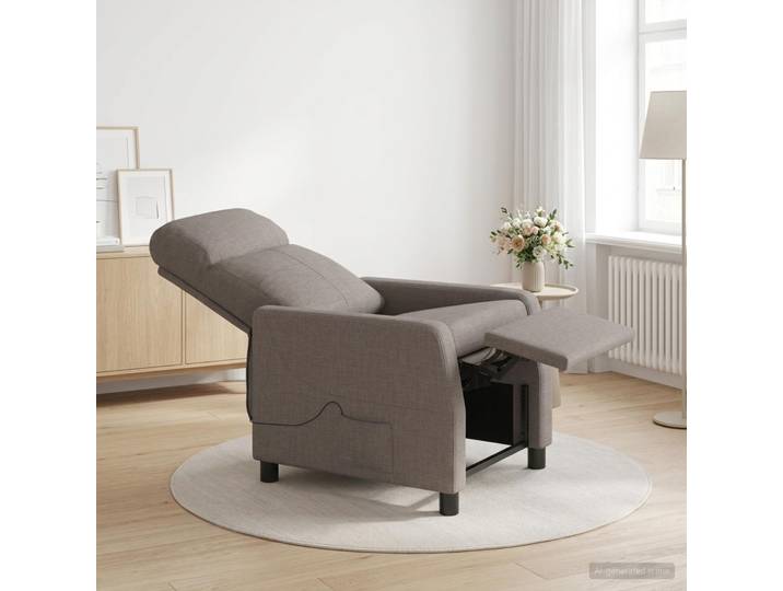 vidaXL Massage Relaxsessel Taupe Stoff