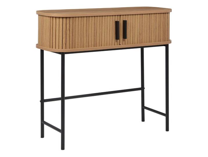 KONSOLENTISCH helles Holz/schwarz Bradley
