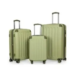 Spree - 3er Koffer-Set Hartschale Special Edition KIWI matt, TSA, (55cm, 68cm & 77cm)