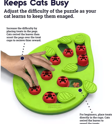 Inspire Curations BrainPaws Interactive Cat Puzzle Treat Toy white
