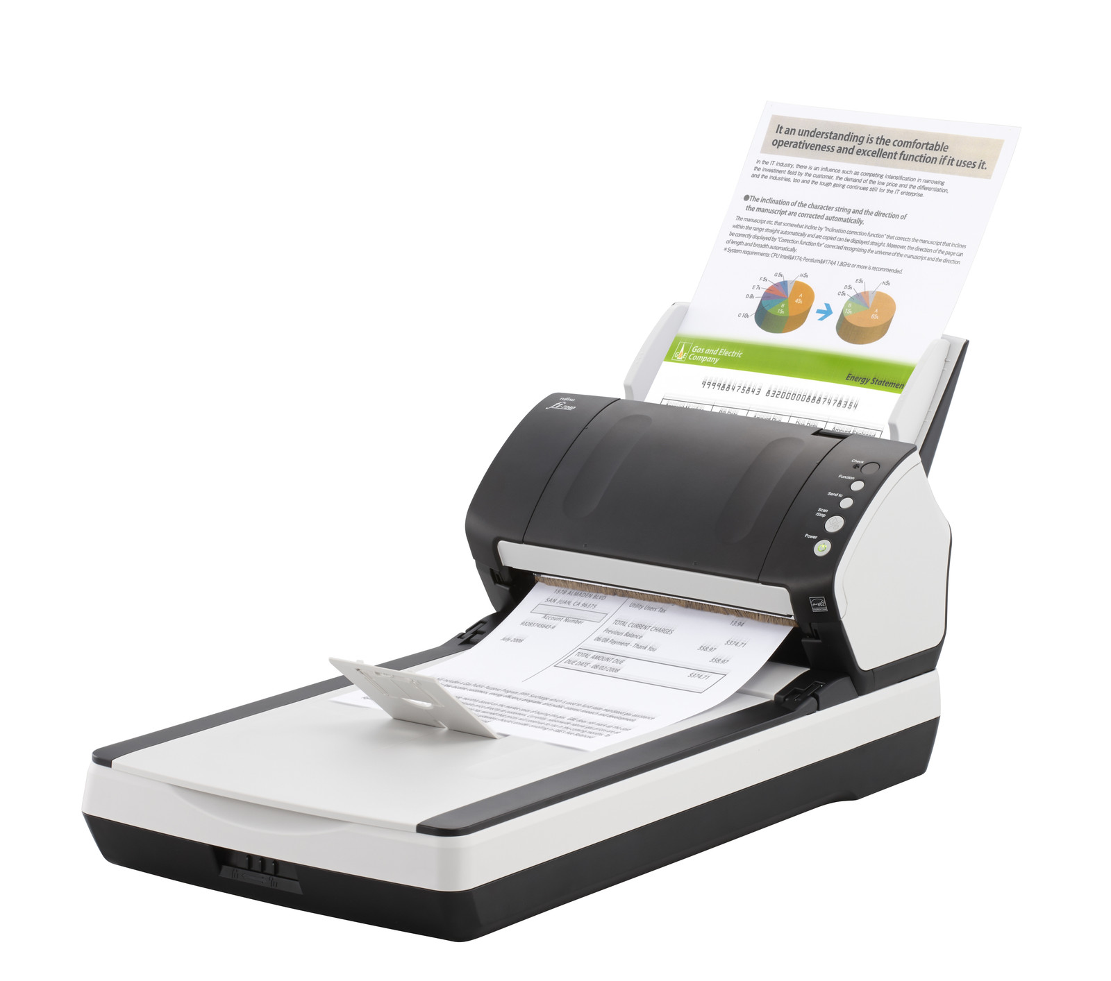 Ricoh fi-7240 Documentenscanner met drievoudige CCD-sensor, dubbelzijdig scannen, 600 dpi en tot 40 pagina's per minuut