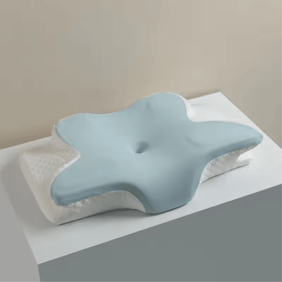 Inspire Essentials Cooling Memory Cotton Butterfly Neck Pillow green