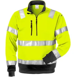Warnschutz Zip-Sweatshirt "728 SHV" UV-Schutz - XS - gelb/schwarz