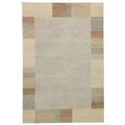 Natur Pur Gabbehteppich Terra 70 x 140 cm Schurwolle Grau