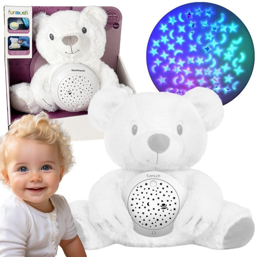 Woopie Baby pluche teddybeer slaapstoel met projector