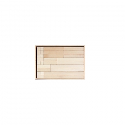 Halmakegel.com Ergänzungskasten Langhölzer - natur - 120 Bauklötze - 33mm 260314