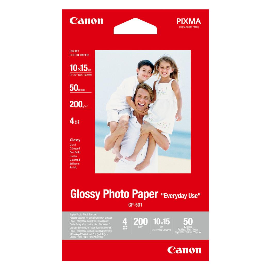 Canon Ink/4x6 Phot Paper GP-501 50sheets+XL (BK, C, M, Y) (7170C004)