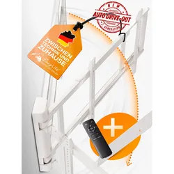 EasyLife TV Wandhalterung 2. Generation elektrisch schwenkbar mit Auto Drive-out Funktion | Anti-Kollision | Ultra-Slim 56 mm | 32–75 Zoll | 50 kg | Weiß