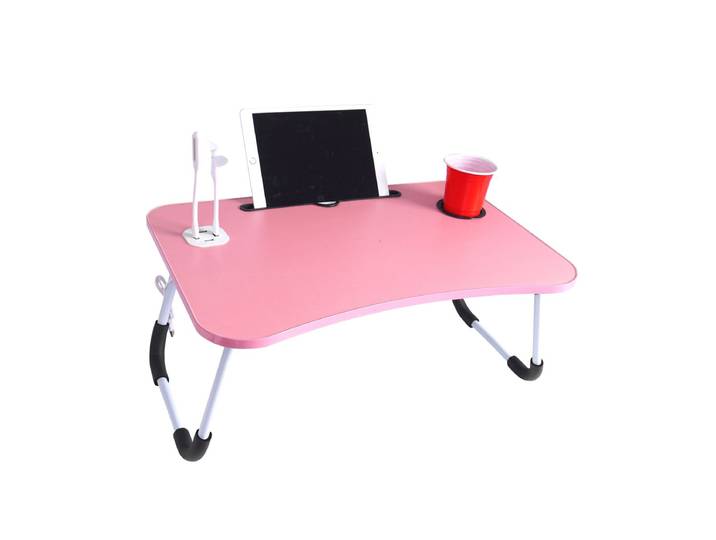 Klapptisch multifunktional mit USB rosa