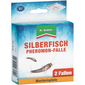 Dr.Stähler Silberfischfalle Silberfisch Pheromon-Falle, Klebefalle, wirkt bis zu 1 Monat, 2 Stück