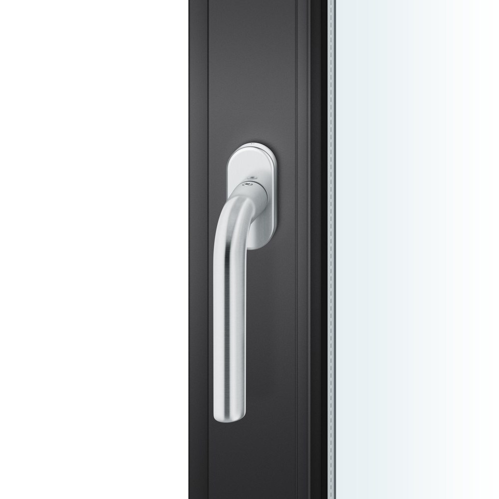 FSB Fenstergriff 34 1075, Standard, oval,Vierkant 7/24-38, edelstahl fein matt 0 34 1075 09039 6204