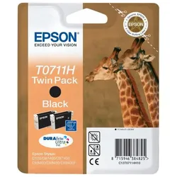 Epson, Druckerpatrone, T0711 Twin Pack - 2er-Pack - mit hoher Kapazität (BK)