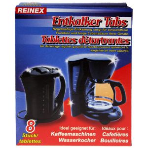 Reinex Entkalker 13840, Entkalkungstabletten, für 8 Anwendungen, 8 Tabletten