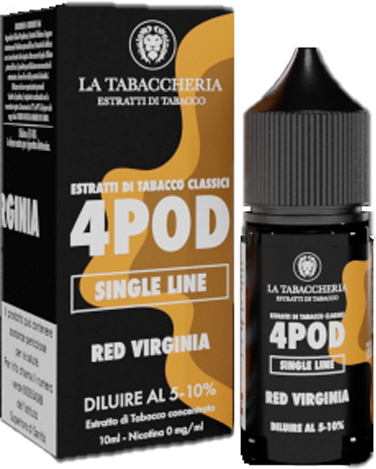 La Tabaccheria Red Virginia 4pod Single Line Aroma Concentrato 10ml Tabacco