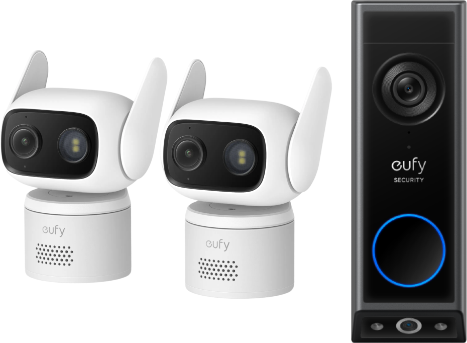 Anker eufy Überwachungskamera C31 (2er-Pack), und Türklingel mit Kamera E340