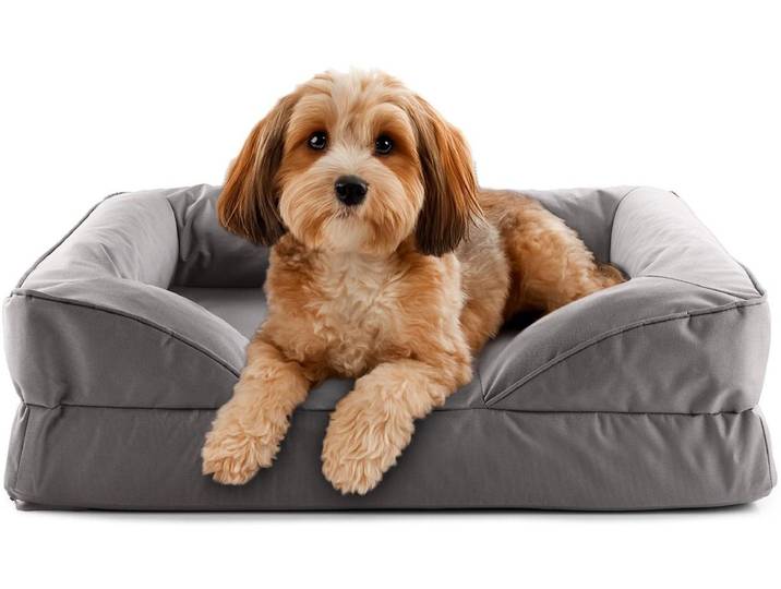 Hundebett LUMALAND In-& Outdoor S , grau, B/H/L: 60cm x 18cm x 70cm, Tierbetten, Hundebett