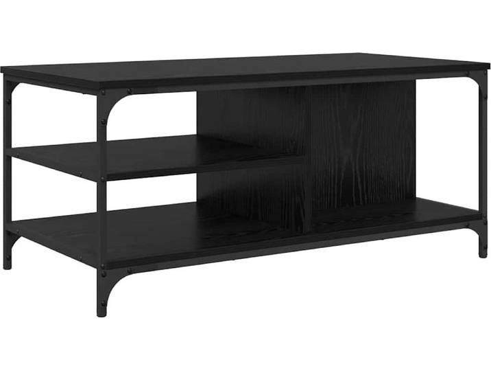 vidaXL Table basse noire imitation chêne 100 x 50 x 45 cm Bois composite