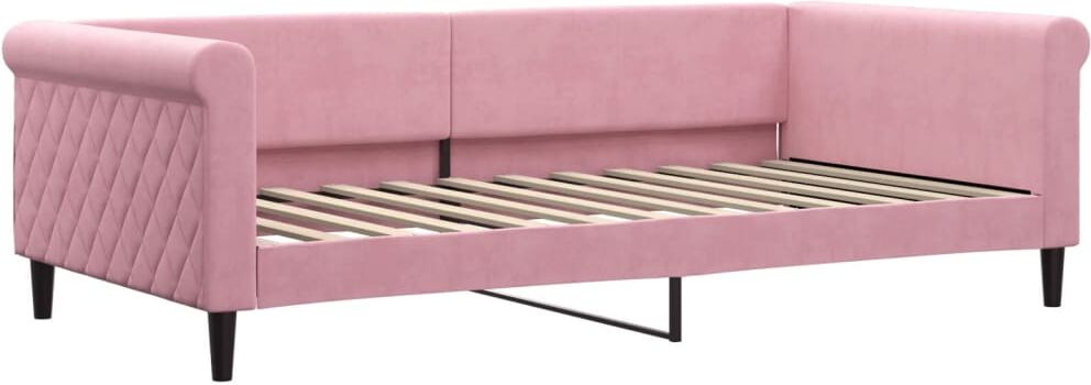 vidaXL Lit de repos rose 100x200 cm velours