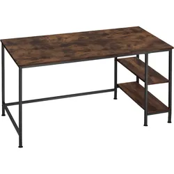 tectake Schreibtisch Donegal 140x60x76,5cm  Industrial Holz Dunkel, Rustikal