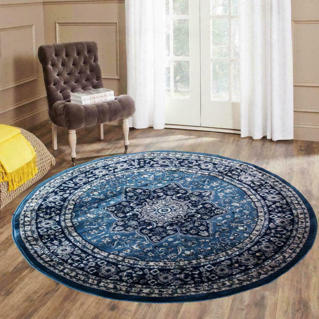 Latitude Vive Assylbek Oriental Berber Area Rug Round 120cm