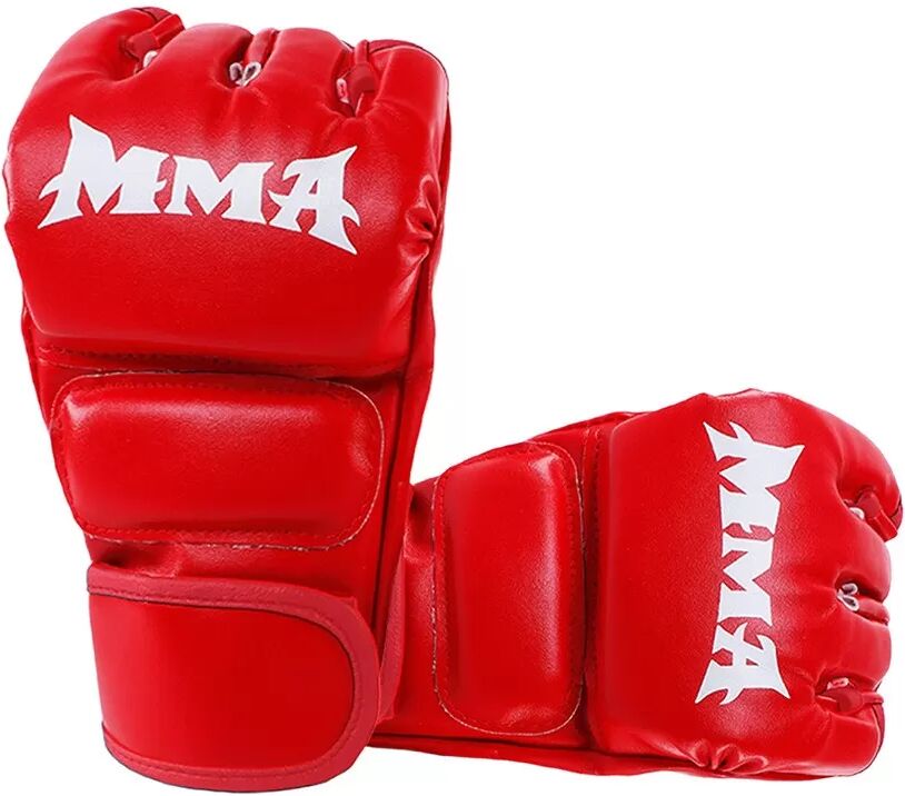 INF Halbfinger-Boxhandschuhe - MMA Sparring & Sandsacktraining Rot