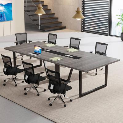 Bluebell 8FT Conference Table, Large Meeting Podcast Table for 10 People