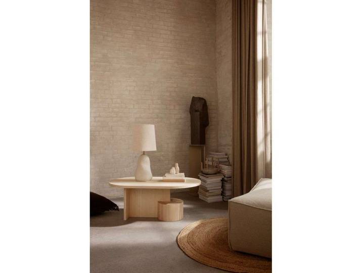 Hebe Tischleuchte Medium Off-White/Natural - Ferm Living - Wohnzimmer - Stoff / Textil