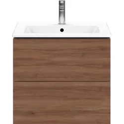Duravit L-Cube Waschtischunterbau LC624007979 Nussbaum Natur, 62x55,5x48,1cm, 2 Schubladen