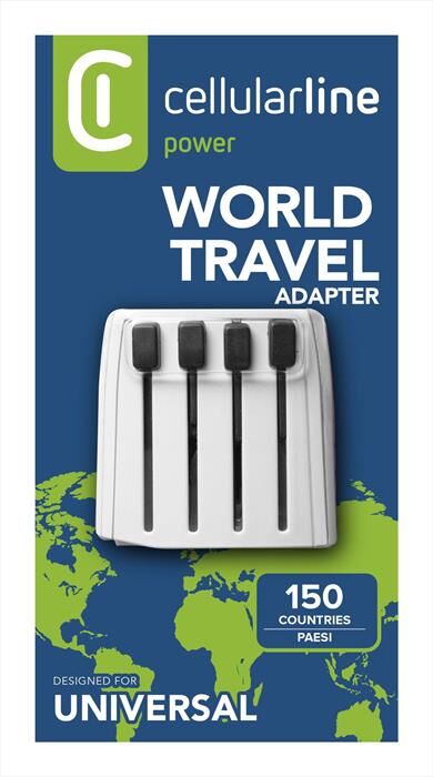 Cellular Line Wta Adattatore Da Viaggio Multispina-bianco