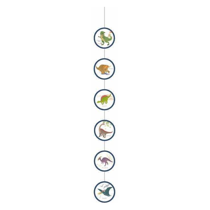 Riethmüller 4 Deko-Hänger Happy Dinosaur Papier 130 cm (4 Stk.) (9903987)