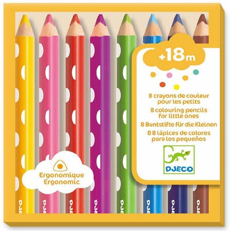 8 crayons de couleurs pour les petits - Djeco
