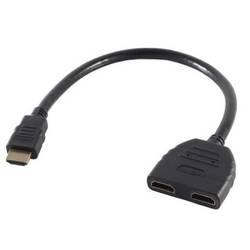 MicroConnect HDM19M19F19F HDMI Adapter Schwarz 0.2 m