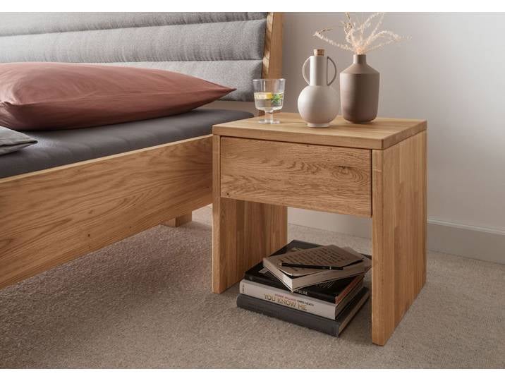 Nachttisch 45x45cm 'Kiara' Wildeiche massiv geölt mit SK