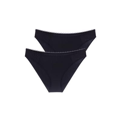 Slip DORINA "Sonia", Damen, Gr. M, schwarz (schwarz, schwarz), Obermaterial: 89% Polyester, 11% Elasthan, Unterhosen Slip