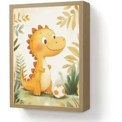 WANDLEUCHTE MIT AKKU Dino - Fußball - Orange LED 30x40 cm Wandlampe