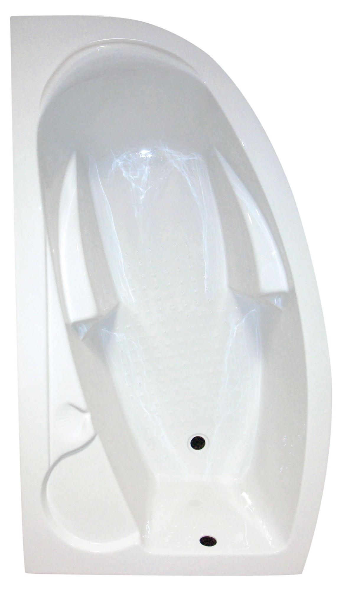 ONDEE ZEN-Kit Eckbadewanne links 160x90 und Verkleidung mit Wellenmuster - ABS und 3 mm Acryl - weiß