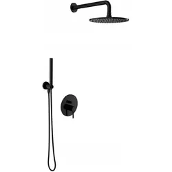 Omnires, Duschsystem, Duschset, schwarz SYSY18BL