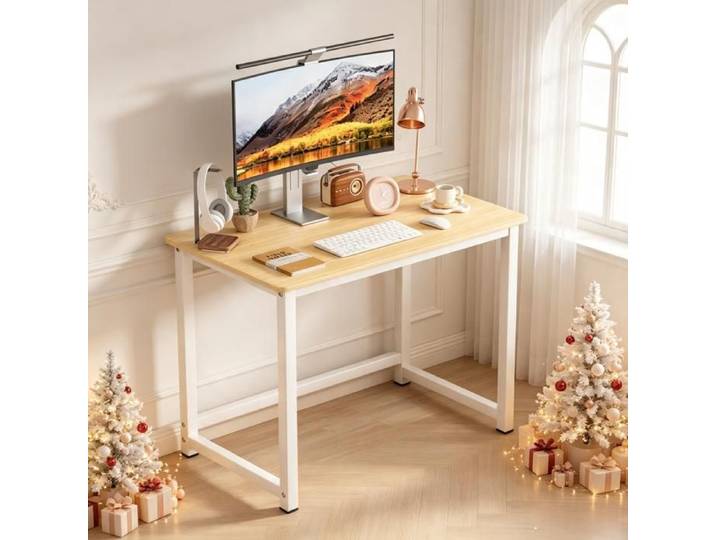 Bureau minimaliste-Table de bureau élégante-Structure ergonomique-100x60x75cm