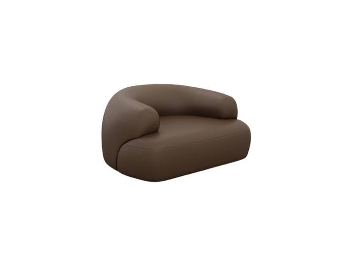 Design Echtleder Loungesessel „Astoria“ Echtleder Dark Brown BLOOMINGLOFT Collection