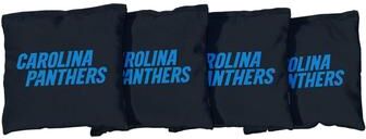 Skip's Garage Carolina Panthers NFL Football Black Cornhole Bags