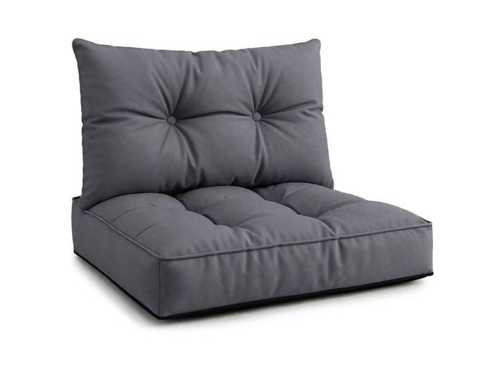 Coussin Lounge Mobilier Jardin Ensemble: siege 50x50 cm et dossier 40x50 cm - Graphite