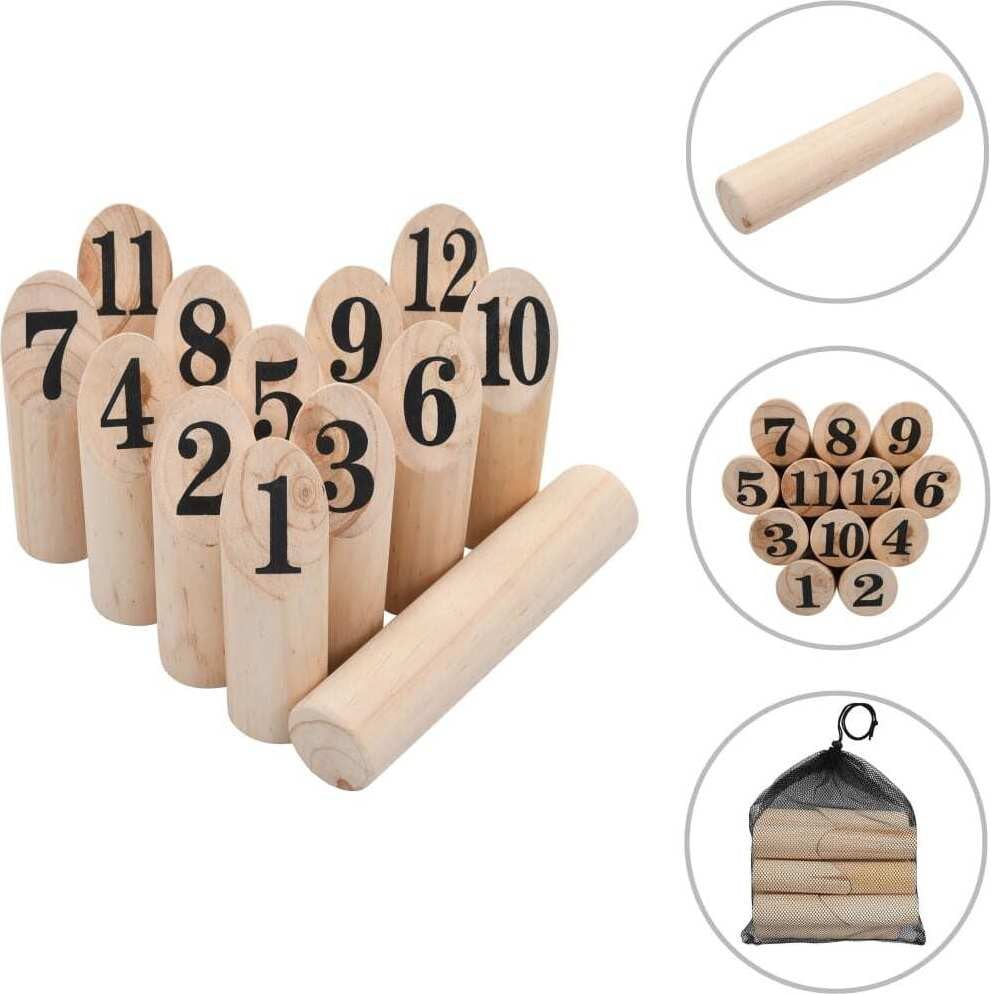 Syfax Kubb spelset van hout
