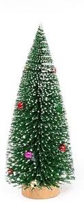 Discount Dollar Deals Mini Christmas Tree, Cedar Tree Snowflake, Pine Needle Tree, Tabletop Miniature, Doll House Festival, Snow Decor 1pc green 10cm