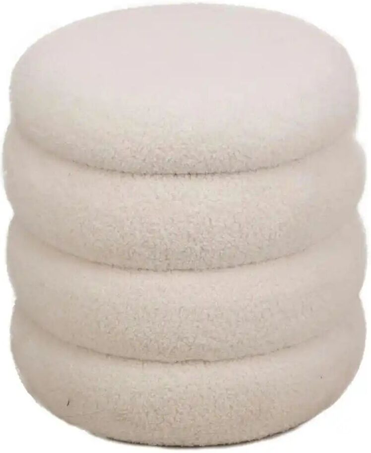 Höffner Pouf   ¦ weiß ¦ Maße (cm): B: 40 H: 41