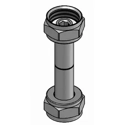 Verbindungsstück für Zwischendruckregler, 2x 5/8" Sechskantmuttern