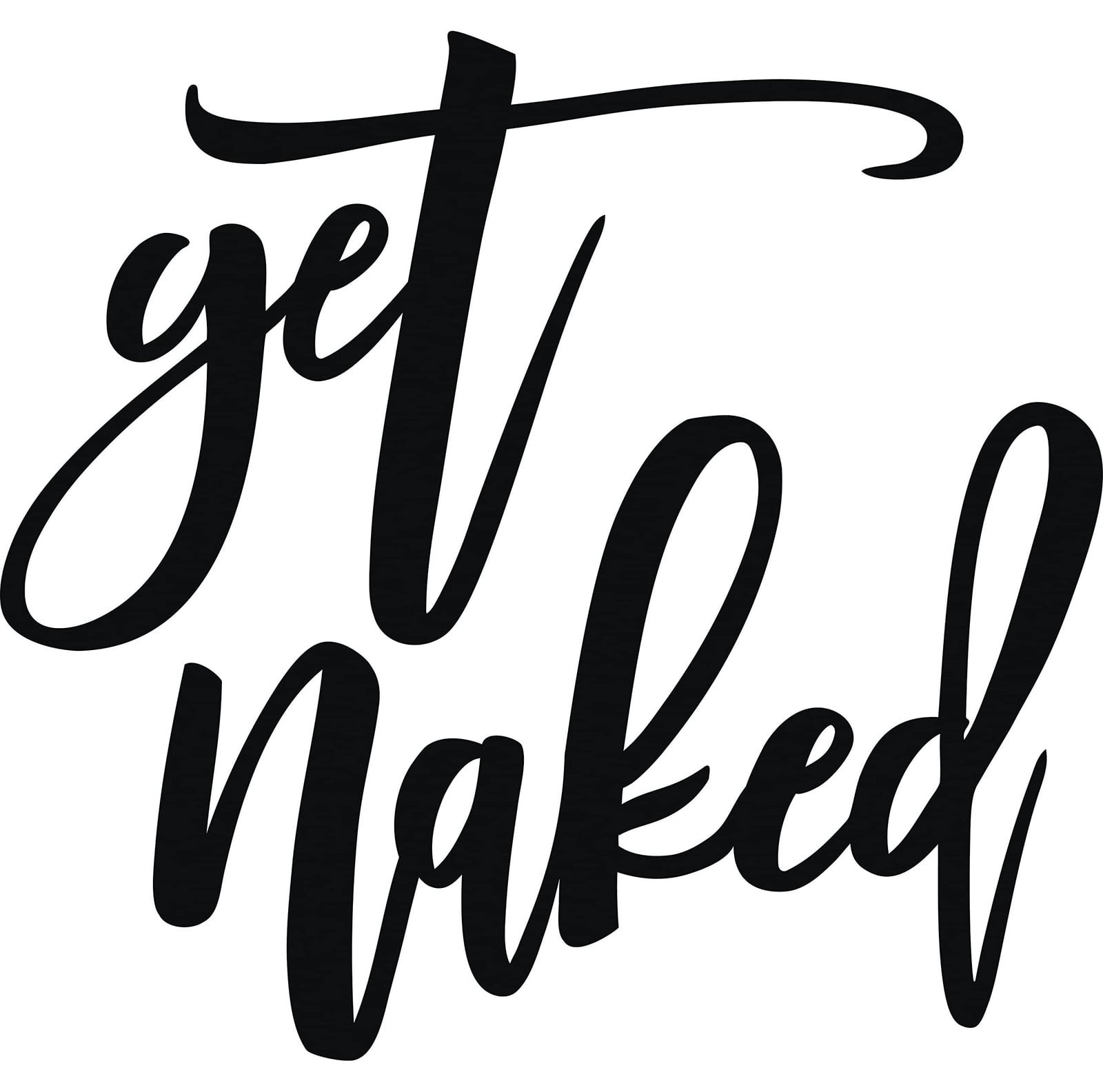 Get Naked Wanddecoratie voor Badkamer