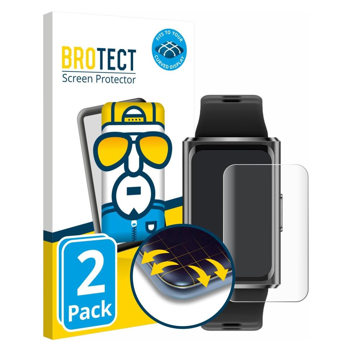 Brotect Fullscreen für Huawei Band 11 Pro Schutzfolie Displayschutz Folie Klar Transparent (5162364)
