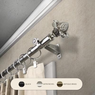 InStyleDesign Thistle Adjustable Curtain Rod 13/16 inch dia.