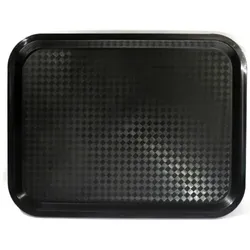 APS 6x Tablett MODERN 35 x 27 cm, Farbe: schwarz mit Stapelnocken, bedingt rutschfest,